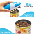 thumbnail image 3 of Kitchen Mama Auto Abrelatas eléctrico: abre tus latas con un simple botón – automático, manos libres, borde liso, seguro para alimentos, funciona con pilas, sí puedes (azul cielo), 3 of 5