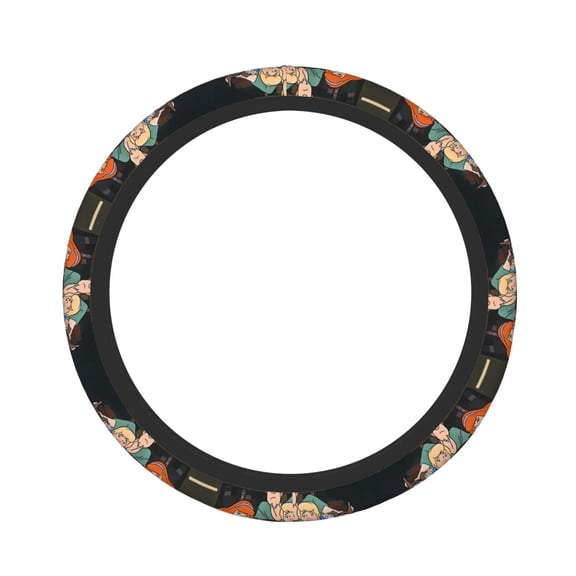 Saiise Scooby-Doo Print Steering Wheel Covers for Car,Truck and SUV,Universal 15 inch Steering Wheel Cover Protection