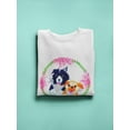 thumbnail image 3 of Cute Dogs And Flowers Sweatshirt Women -Image by Shutterstock, Female XX-Large, 3 of 4