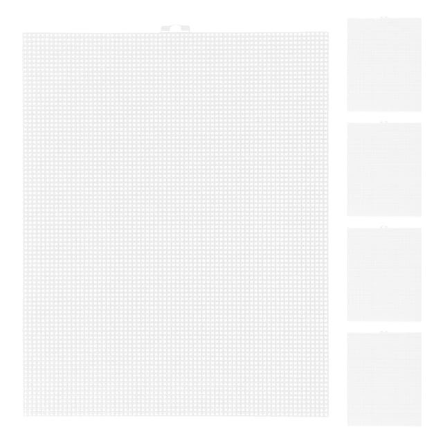 Hojas de lona de plástico para bordar, lienzo de malla de plástico para manualidades, fabricación de bolsas de ganchillo, suministros de costura de lona de plástico, 5 uds.