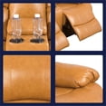 thumbnail image 7 of Pemberly Row Contemporary 3-Pieces Recliner PU Sofa Set in Ginger, 7 of 7