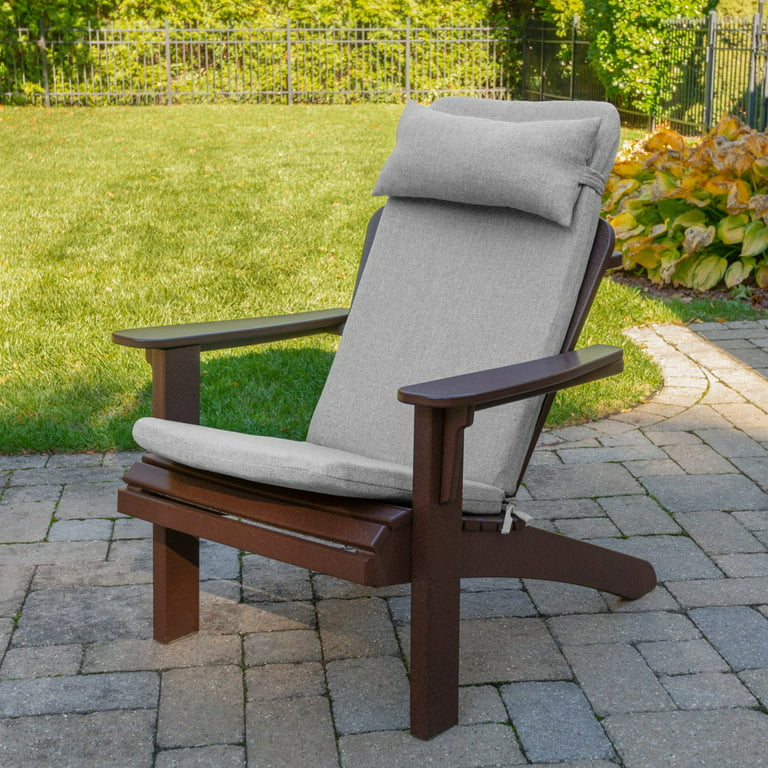 Plant Theatre Adirondack Chair Luxury High Back Cushion with Head Pillow