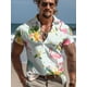 thumbnail image 4 of Camisa informal de flamencos 2024 para hombre, para exteriores, calle, informal, de uso diario, de verano, de manga corta, estilo hawaiano, rosa, azul y verde, 4 of 4