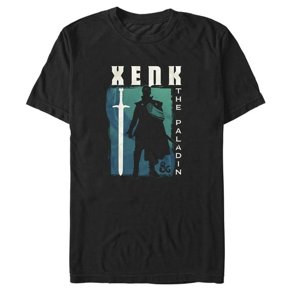 Men's Dungeons & Dragons: Honor Among Thieves Xenk the Paladin  Graphic Tee Black 3X Large