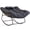 Black, variant on DELMANGO Oversized Rocking Chair, Outdoor Egg Chair, All-Weather Patio lounger with Thick Cushion, Steel Wicker Rocker, Indoor Papasan lawn Chair for Living room Bedroom Porch Balcony Beige
