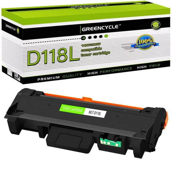 GREENCYCLE MLT-D118L High Yield Compatible Toner Cartridge Replacement for Samsung MLTD118L MLT-D118S 118L Use for Samsung Xpress M3015DW M0365FW Printer (Black, 1-Pack)