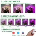 thumbnail image 2 of Grow Lights for Indoor Plants Full Spectrum Plant Light for Indoor Growing Seedlings Succulents Small Mini Plants, 3 Colors Spectrum Changeable & Auto On Off Timer 3/6/12Hrs (2 Pack), 2 of 10