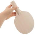 thumbnail image 2 of HLONK 2 Pcs Plain Wooden Pong Paddle White DIY Table Tennis Racket Frescobol, 2 of 6