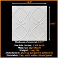 thumbnail image 5 of 20x20 Styrofoam Ceiling Tiles Glue-Up Decorative Panels for Easy DIY Install, Home & Basement Renovation. R23 Eta, Plain White, Lot/48, 5 of 5