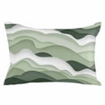 thumbnail image 2 of Sage Green Ombre Body Pillow Cover, Pillowcase Protectors with Zipper, Breathable Decorative Throw Pillow Case Cover, Modern Moire Geometric Abstract Pillow Shams for Couch Sofa 24x36Inch, 2 of 8