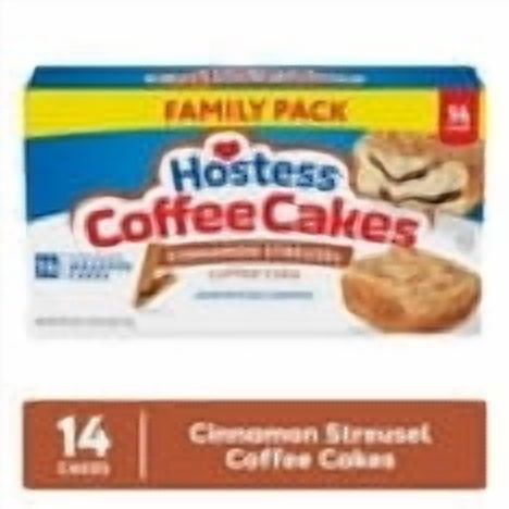 Hostess Coffee Cakes Cinnamon Streusel Snack Cakes, 14 Count (20.25 oz Box)-3pk, With Olive Green Bowl By ValueNest