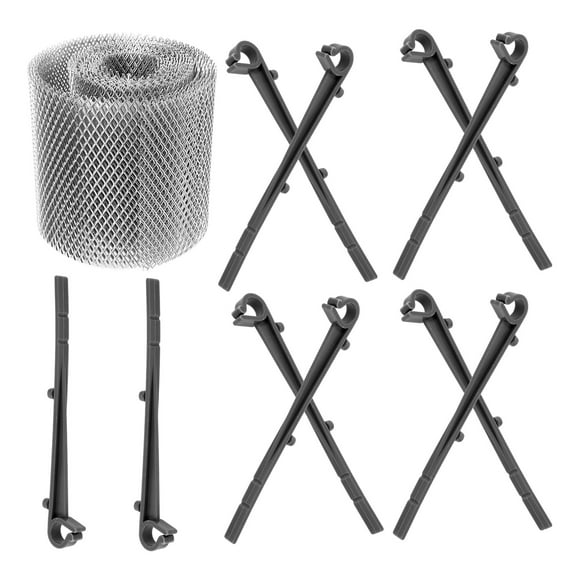 OULII 1 Set of Silver Gutter Guard Screen Drainage Protection for Outdoors