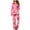 Pink, variant on YUEHUA Satin Silk Pajamas for Women Valentine's Day Pajama Set With Long Sleeve Button-Down Satin Pajamas Sleepwear XS-3XL