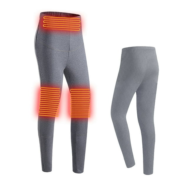 Heated Pants Thermal Underwear for Women, Heating Leggings Fleece Lined for  Winter Outdoor, 3 Temperature Control