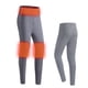 thumbnail image 2 of Pantalones con calefacción para mujer al aire libre, bolsillos más terciopelo para mantener el calor, pantalones elásticos con cremallera elástica de Color sólido Odeerbi  ODB-6, 2 of 7