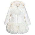thumbnail image 1 of Widgeon Girls' Jacket Faux Fur Button Down Coat and Hat Outwear Set, 1 of 1