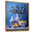 thumbnail image 2 of Designart "Mediterranean Still Life with Tiles IV" Geometric Framed Wall Art - Bohemian White Boho Pottery Living Room Framed Canvas Art, 2 of 6