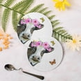 thumbnail image 3 of Cow Butterfly Drinks Coasters, Non-Scratch Cork Base Round Cups Mats for for Wooden Coffee Table, Cool Housewarming Gift for Home Decor, 3 of 7