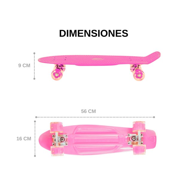 Mini Patineta Estilo Penny Tabla Skate Colores Skateboard Pitipa JM1712-PNK