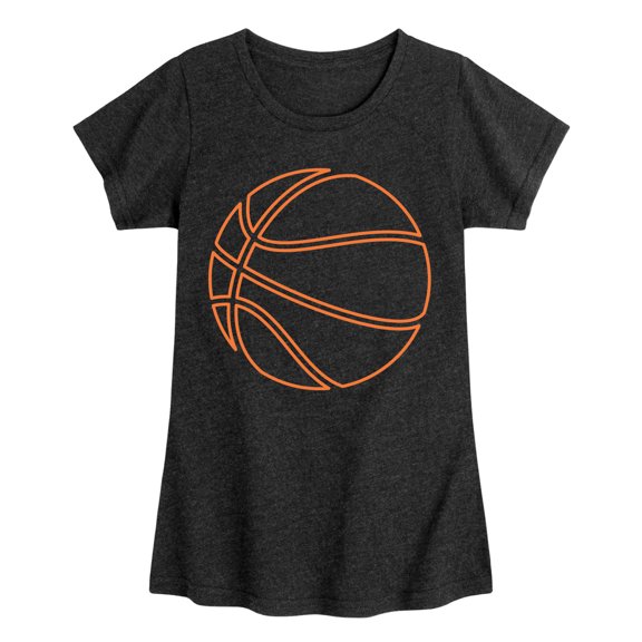 Instant Message - Basketball Fitted Short Sleeve Graphic T-Shirt
