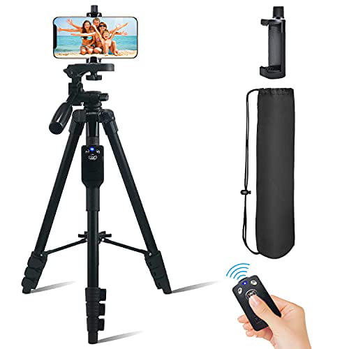 Fugetek FT-3280 Premium Adjustable Camera Stand Holder with Wireless Remote Flexible Phone Tripod Black 