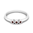 thumbnail image 1 of Tiny Round Shape Garnet Stackable Women Ring 925 Sterling Silver Delicate Jewelry, 1 of 3