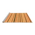 thumbnail image 2 of Ahgly Company Machine Washable Indoor Square Abstract Orange Modern Area Rugs, 5' Square, 2 of 4