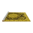 thumbnail image 2 of Ahgly Company Machine Washable Indoor Round Medallion Yellow Traditional Area Rugs, 6' Round, 2 of 4