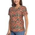 thumbnail image 2 of Vsdgher Poker Chips Women Shirts V Neck Short Sleeve Tops T-Shirt Basic Tees, S to 3XL3X-Large, 2 of 5