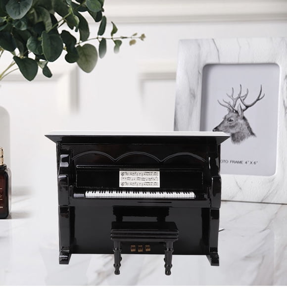 Modelo De Piano De Madera En Miniatura, Modelo De Instrumentos Musicales Con Material De Madera De Alero, Exquisita Hecha A Mano, Caja De Almacenamiento Delicada Para Niños