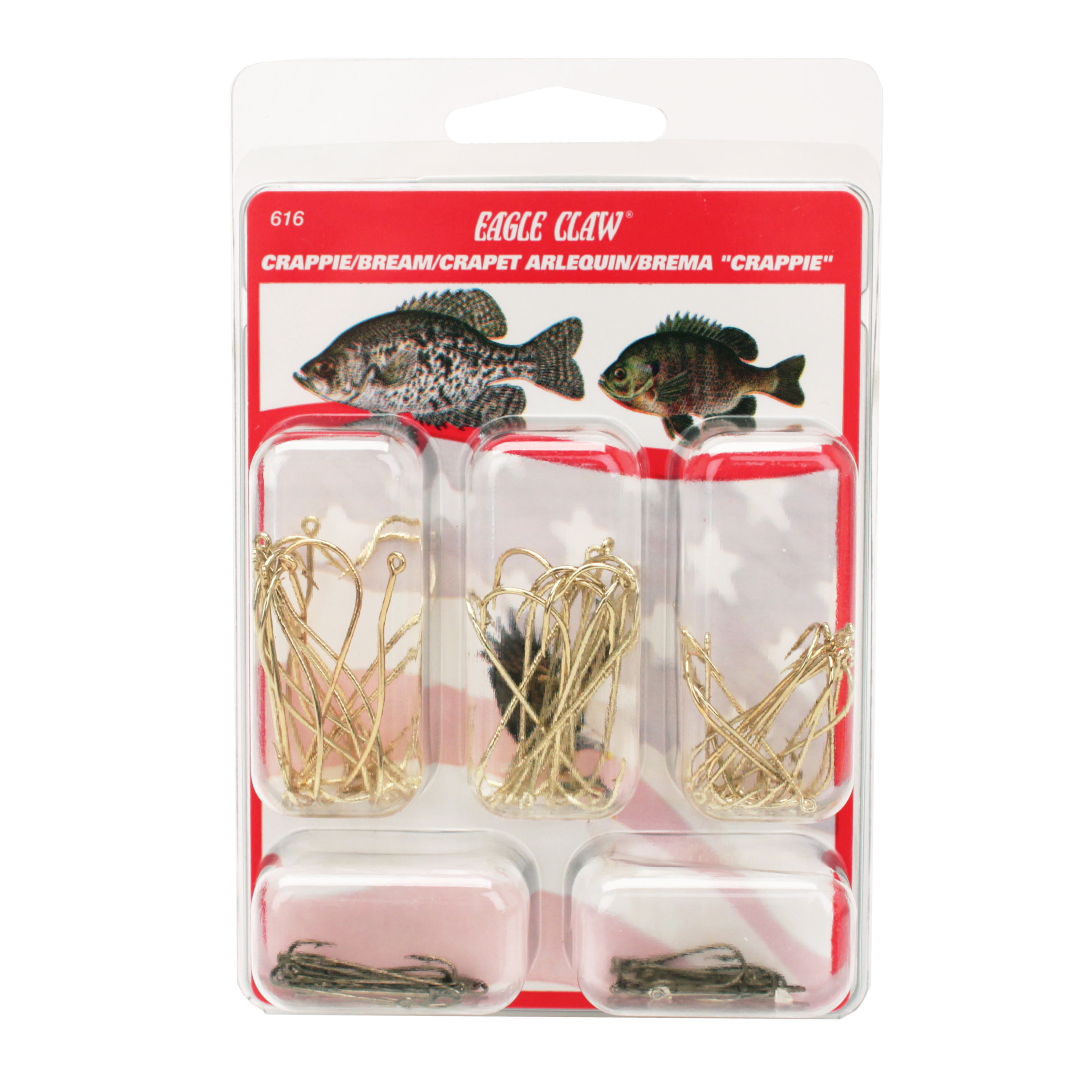 Eagle Claw 616H Crappie/Bream Hook Assortment, Assorted Size hook