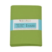 Waverly Inspirations 44" x 1 Yard Cotton Precut Solid Grass Color Sewing Fabric, 1 Each