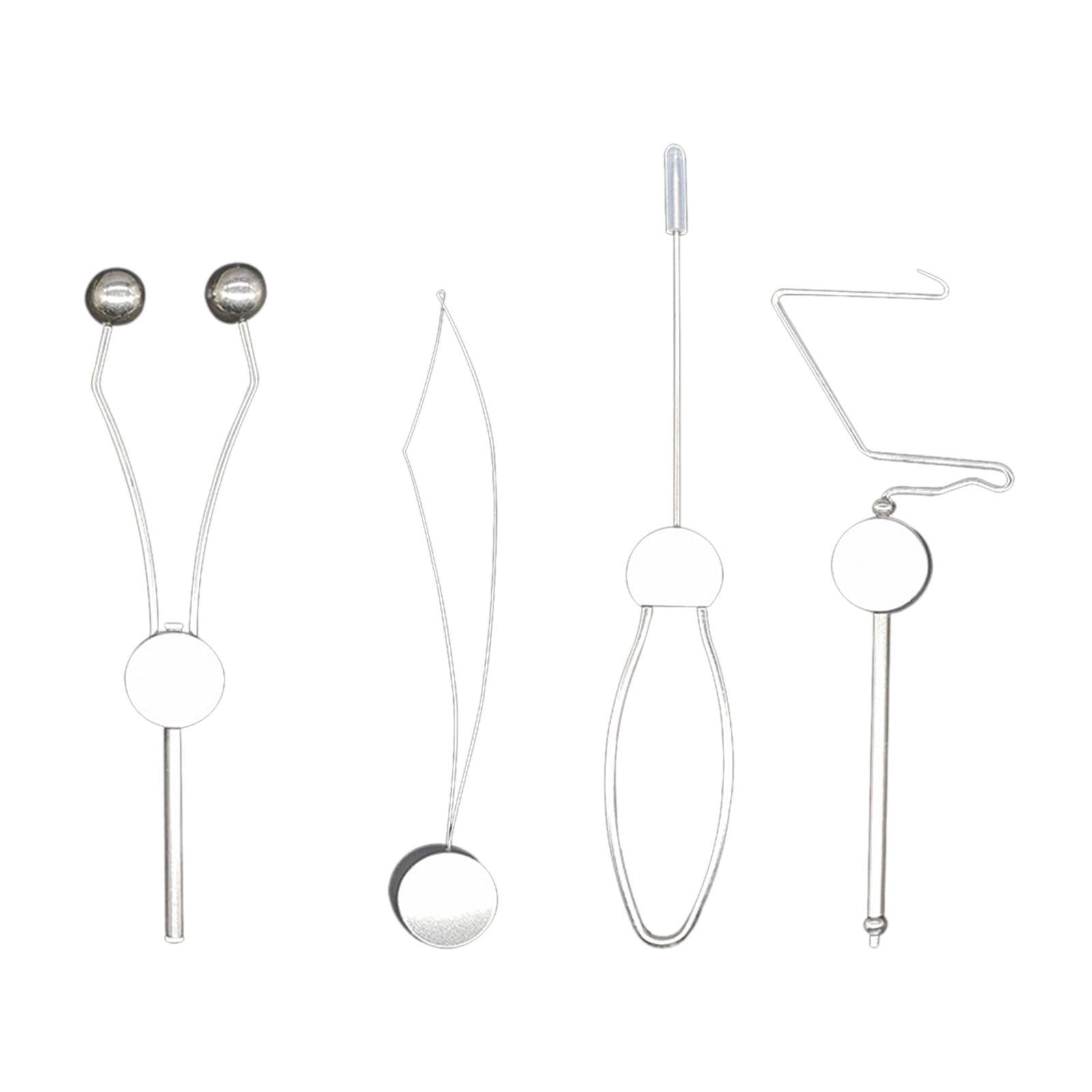 Nishiyuenyi 4Pcs Fly Tying Tools Combo Kit, Wire Threader Outdoor Knot Finisher Professional