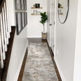 thumbnail image 2 of BERTHMEER 2'x6' Washable Runner Rugs for Hallway Bathroom Bedroom Entryway Kitchen Gray Non Slip Modern Abstract Brown Contemporary Runner Rugs, 2 of 5