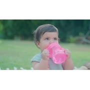 Nuby No-Spill Grip N Sip Pink Soft Spout Sippy Cup, 8 fl oz