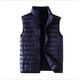 thumbnail image 3 of 2023-Nueva moda de alta calidad para hombres con Color sólido estilo británico Casual Caballero Collar de pie chaqueta de plumón chaleco ligero, 3 of 5