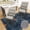 Blue Garden, variant on CHAKME Boho Vintage Office Chair Mat 3'x4' Non Slip Washable Easy Glide Carpet Protector Hardwood Floor Oriental Floral Desk Chair Rug