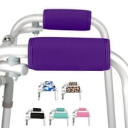 SupreGear Walker Grips (2 pack), Soft Padded Non-Slip Cushions for Folding Walker Handles, Purple
