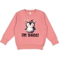 thumbnail image 2 of Inktastic 3rd Birthday Penguin 3 Year Old Girl Toddler Sweatshirt, 2 of 4