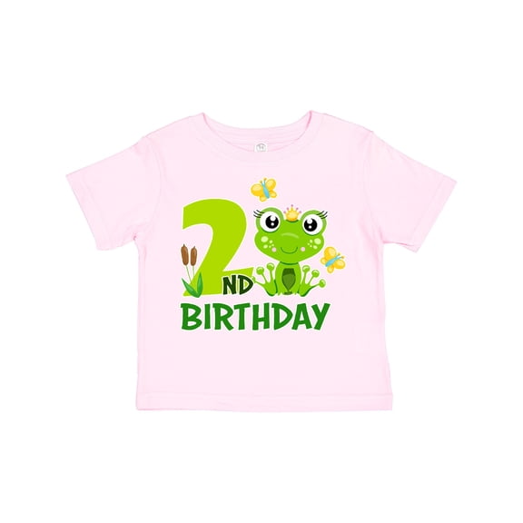 Inktastic 2nd Birthday Princess Frog Girls Toddler T-Shirt