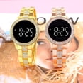 thumbnail image 2 of Reloj electrónico led con forma de ladrillo, reloj de mujer con correa de acero de lujo ligero, reloj de mujer, reloj de moda para estudiantes femeninas, 2 of 6