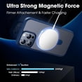 thumbnail image 2 of for iPhone 14 Pro Case with Magnetic Invisible Stand [Military Drop Protection] [Compatible with MagSafe] Shockproof Slim Translucent Matte Ring Holder Phone Case for Men Women 6.1 Inch, Blue, 2 of 7