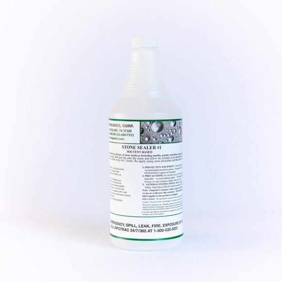 Natural Finish Stone Sealer #1 (1 Quart) for Travertine Granite Marble Slate Limestone