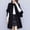 Black, variant on Trench Coat Women Long Classy Women Work Solid Vintage Winter Office Sleeveless Button Woolen Jacket Coat Gabardinas Para Mujer Elegantes