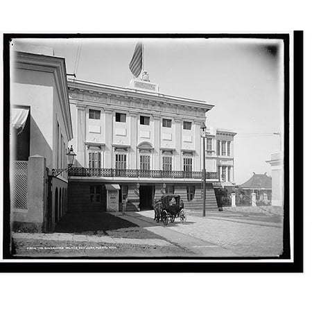 Historic Print, The Governor's Palace, San Juan, Puerto Rico, 16" x 20"