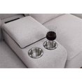 thumbnail image 6 of Pemberly Row 9-Piece Fabric Upholstered Sectional w/ Chaise & Console-Light Gray, 6 of 10