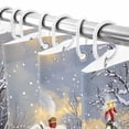 thumbnail image 5 of Christmas Xmas Shower Curtain, 66" x 72", Tree Red Truck House Snowman Snowflake Waterproof Bathroom Curtain Washable Shower Curtain Set with 12 Hooks, 5 of 6