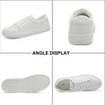 thumbnail image 5 of Yolanda Zula Woman Fashion Pure White Sneakers Casual Lace up Flat Shoes Low Top for Female, 5 of 8