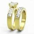 thumbnail image 4 of Luxe Jewelry Designs 2-Piece Women's IP Gold Stainless Steel Wedding Ring Set with Cubic Zirconia,, 4 of 4