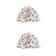 thumbnail image 2 of sweethay Gorros de ducha Estampado de flores Impermeable Elástico Baño Colorido Turbante Bonnet Sombrero universal Accesorios Azul punto punto amarillo azul 2Conjunto, 2 of 6
